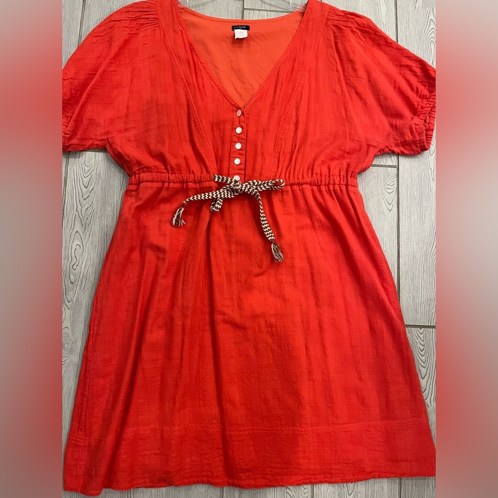 J Crew Coral Red Dress/ Orange Dress